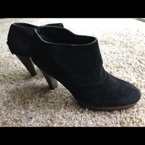 Cole Haan Black Suede Ankle Boots